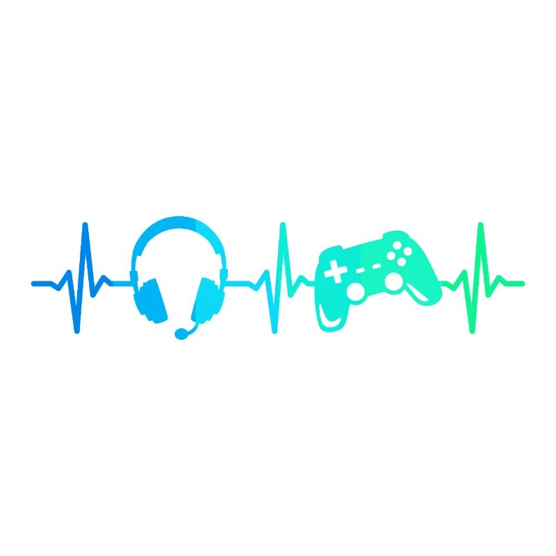 Gamer Heartbeat Gaming Controller Gamepad Headset
