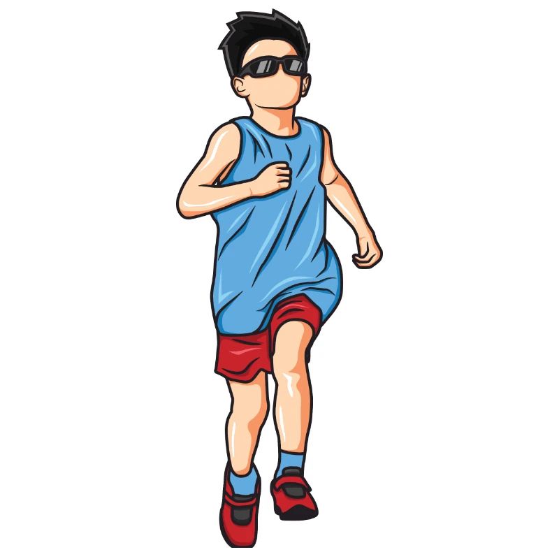 Dessin de garçon en cours d’exécution