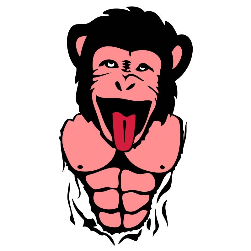 singe gorille monkey tete4 corps muscle1
