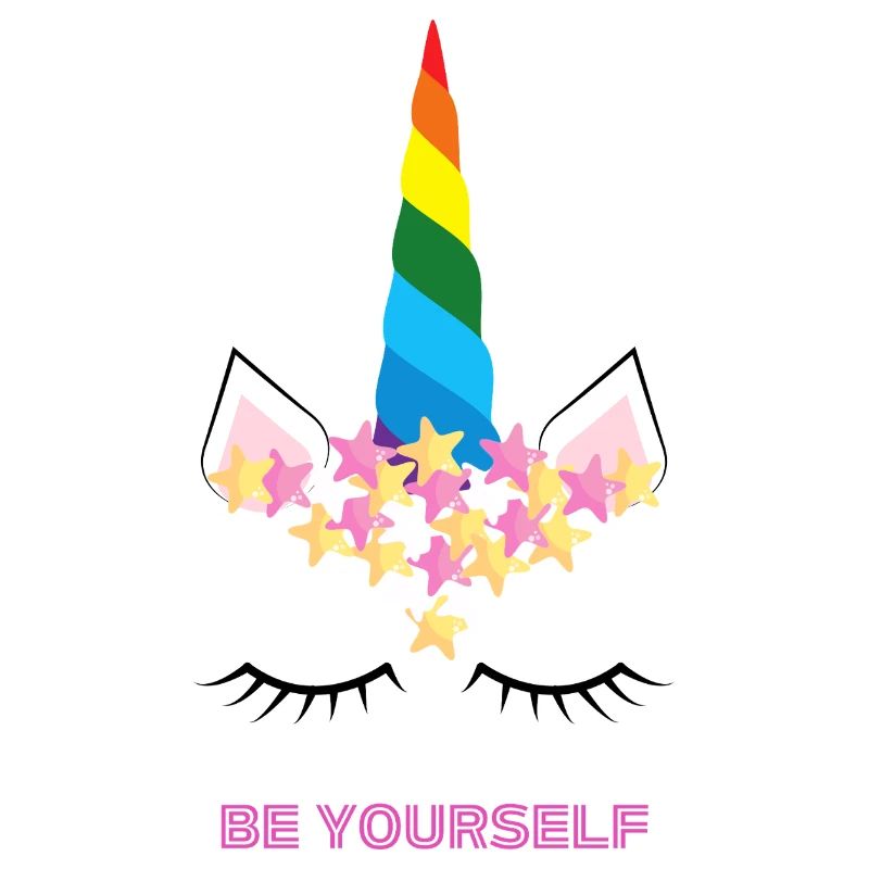 Be Yourself, LGBTQ+, CSD, Regenbogen, Einhorn