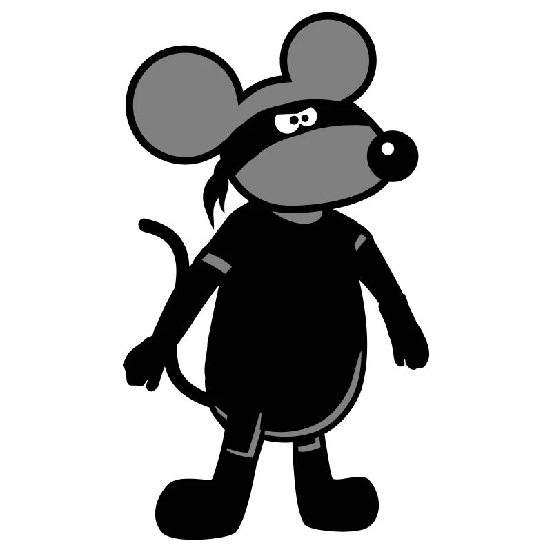 Souris Méchant Voleur Ninja Raid Voleur Cambrioleur