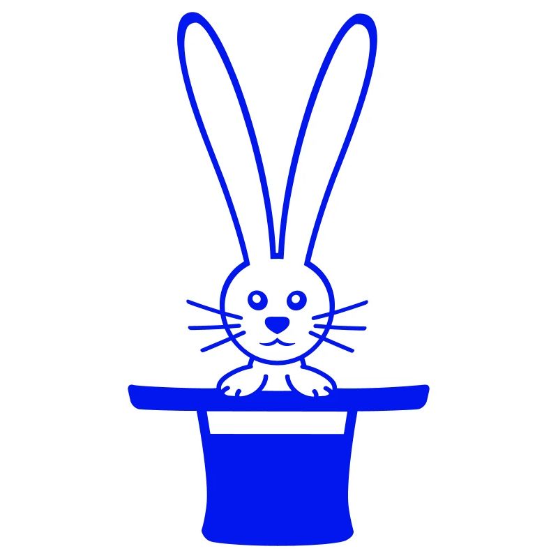 Bunny Top Hat Wizard Rabbit Wizard Cute