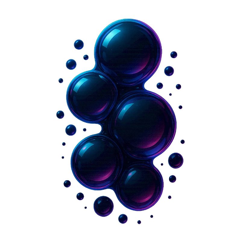 3d Bubbles Blue