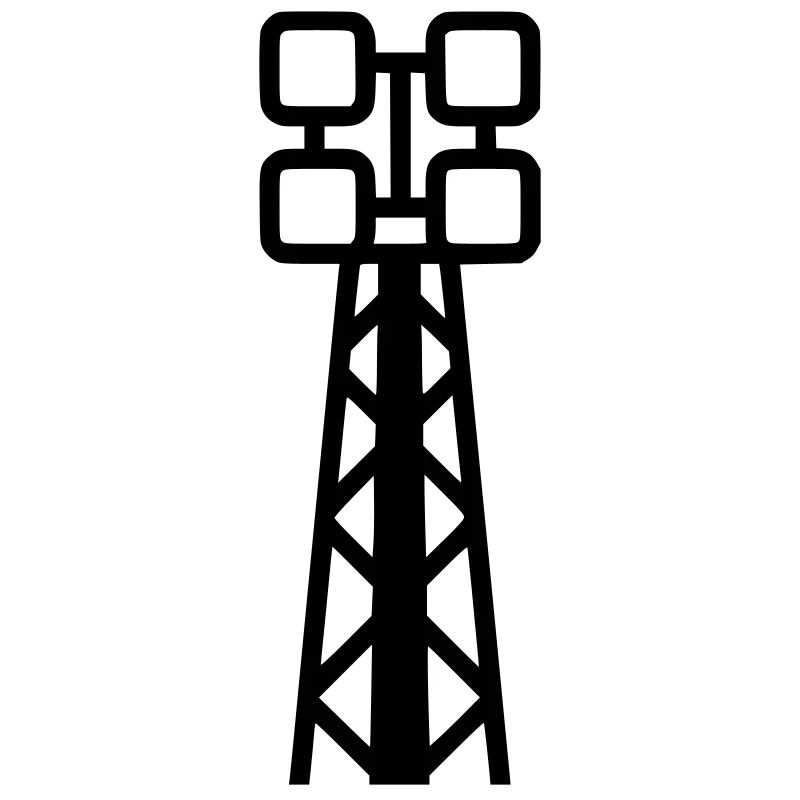 Floodlight Stadium Mast Soccer Vector