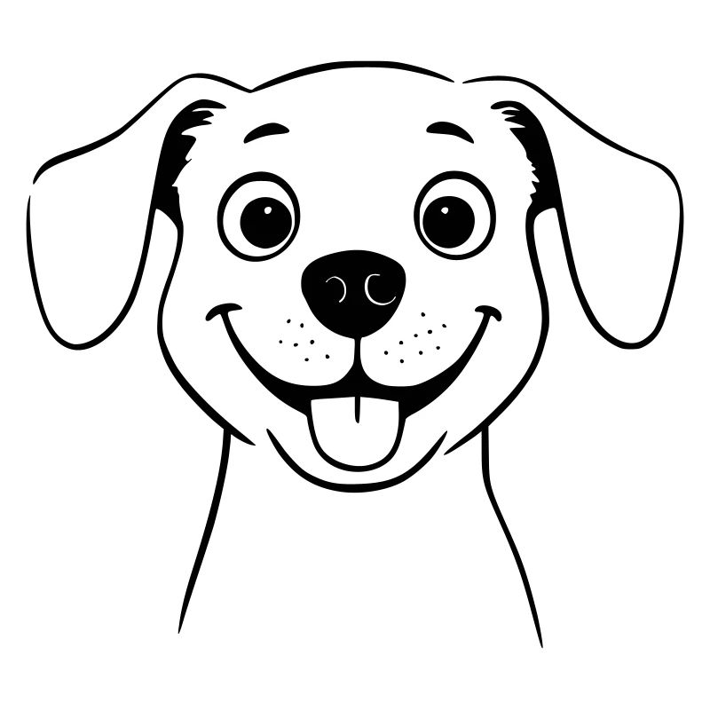 Chien simple comme illustration vectorielle