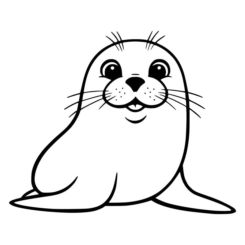 Cute seal as vector illustration