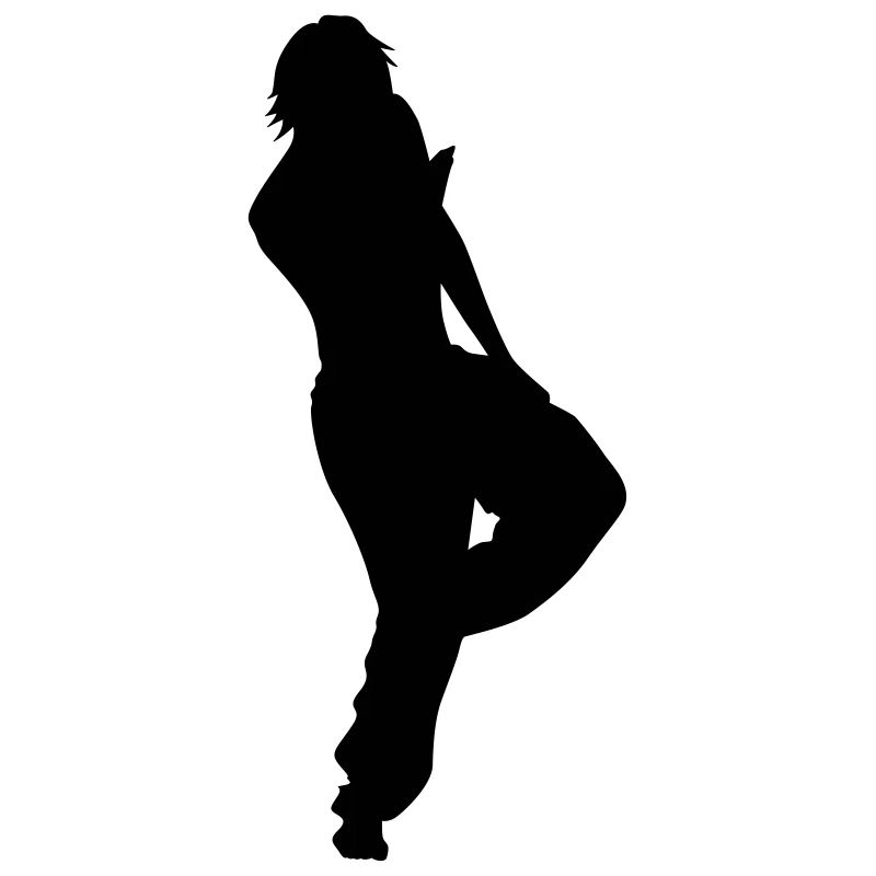 Singer and Dancer Silhouette vector design