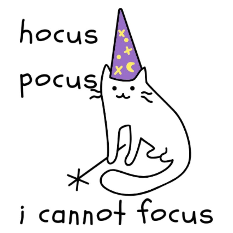 Cat with Purple Magic Hat