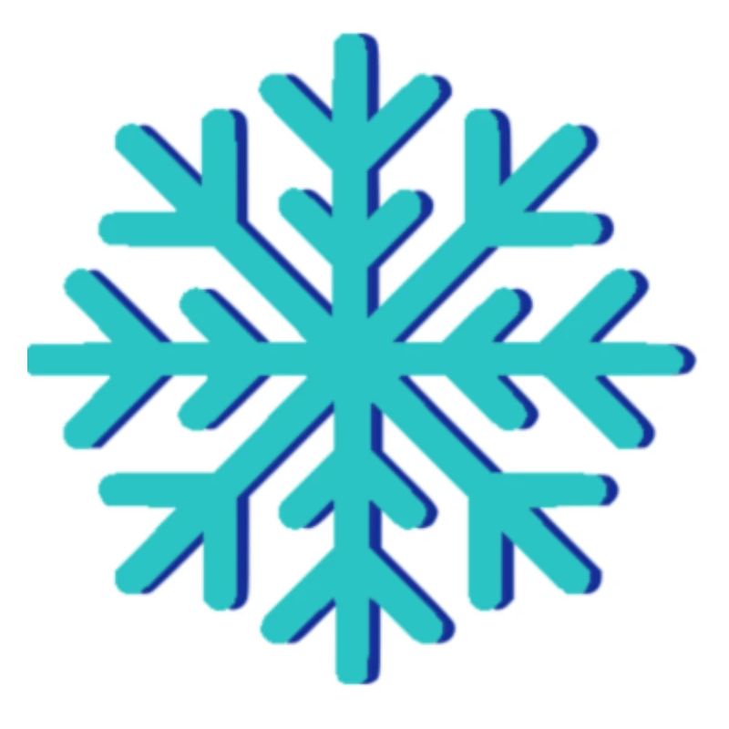 Geometric Blue Snowflake