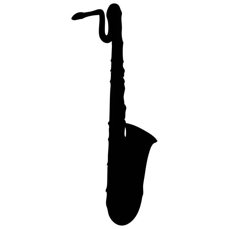 drawing, saxophone baritone sax