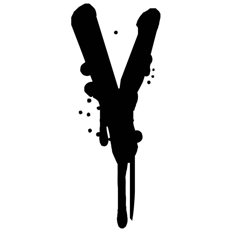 Graffiti V tombe Farbklex spray