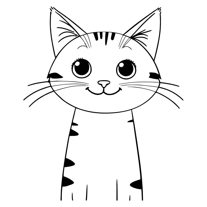 chat mignon comme illustration vectorielle