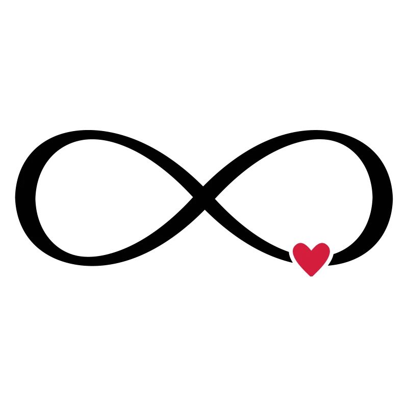 Infinity sign heart love gift