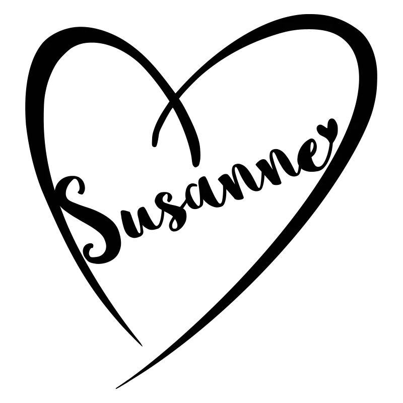 Susanne Last name First name in heart frame