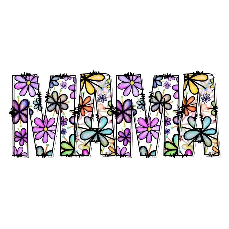 Floral Rainbow Word Pattern