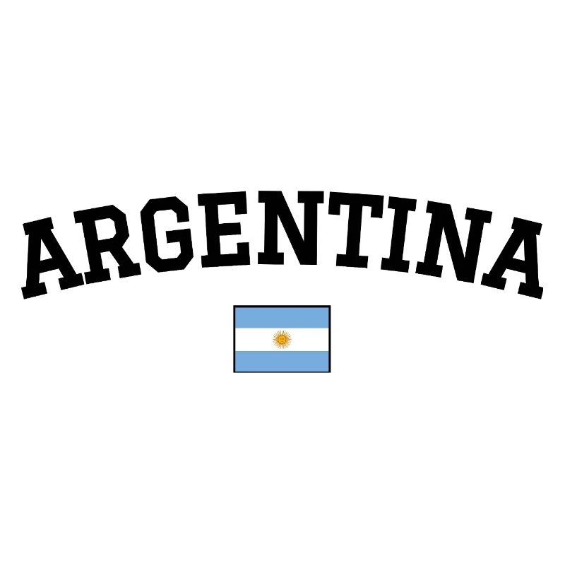 Argentina Flag Design Black