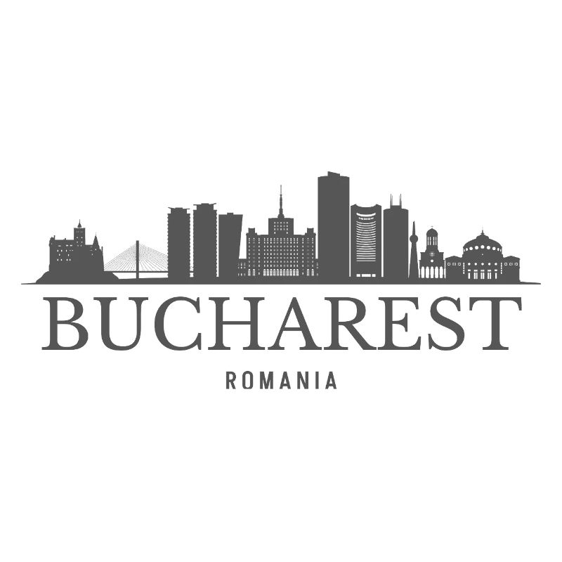 Silhouette de Bucarest Roumanie et silhouette de Bucarest