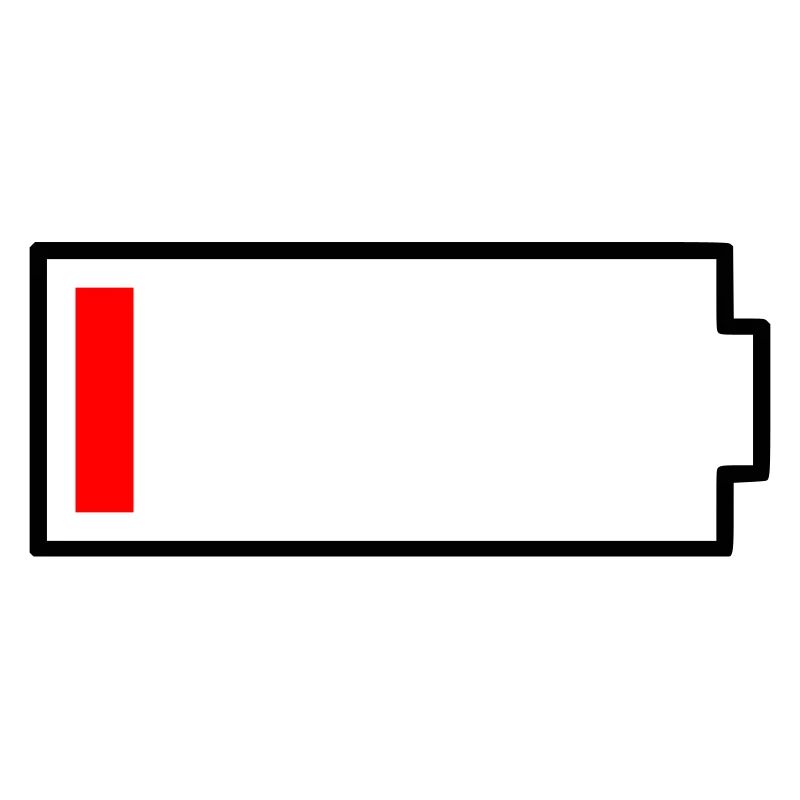 Icône de batterie vide | Drôle de déclaration pour fatigué