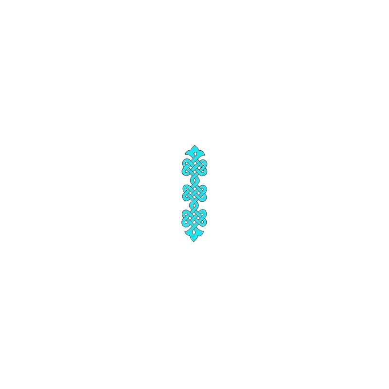 verschlungenes Ornament, türkis