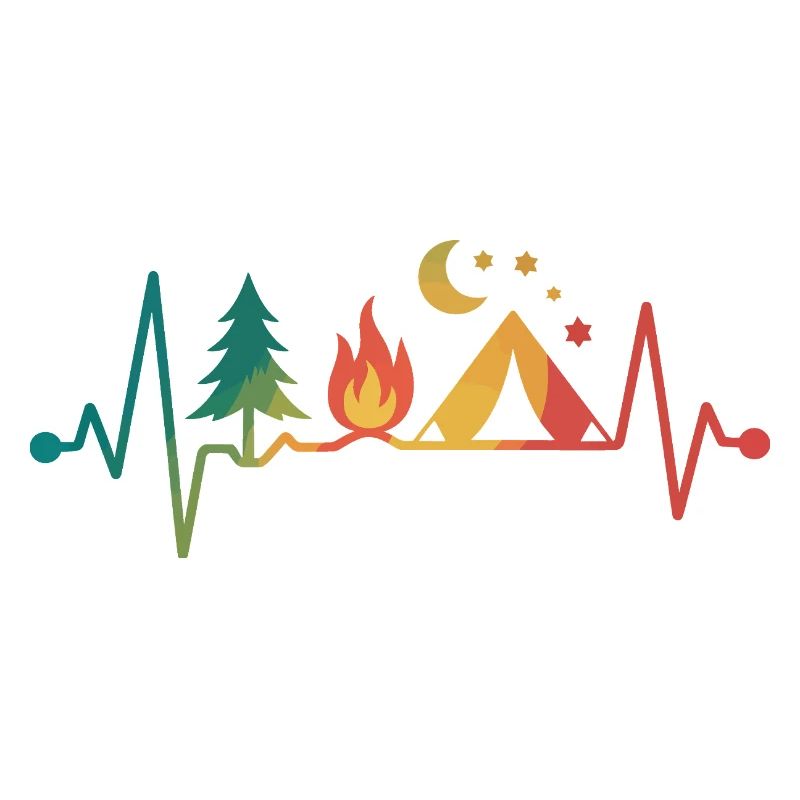 Campfire Camping Night Stars