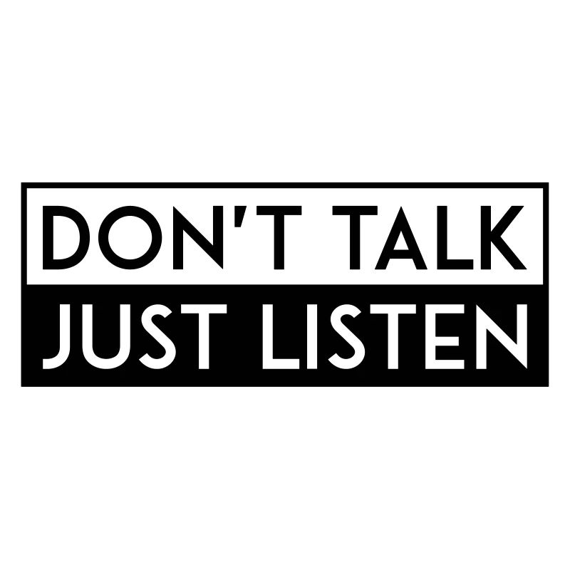 NE PARLEZ PAS JUSTE noir ÉCOUTE
