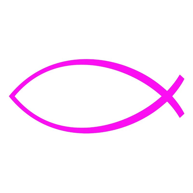 Ichtus fish solid pink