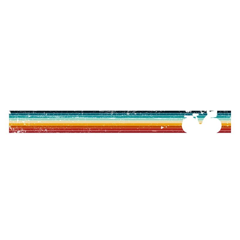 Retro Bicycle on Rainbow Stripes