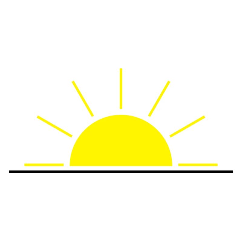 Rising or setting sun