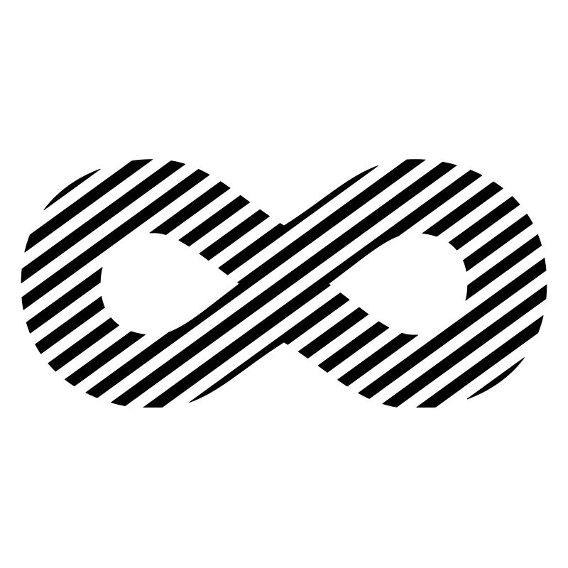 Signe de l'infini - rayures de modèle