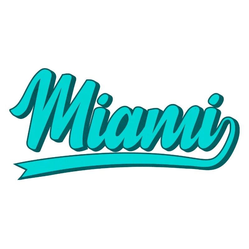 Miami Neon Script Turquoise