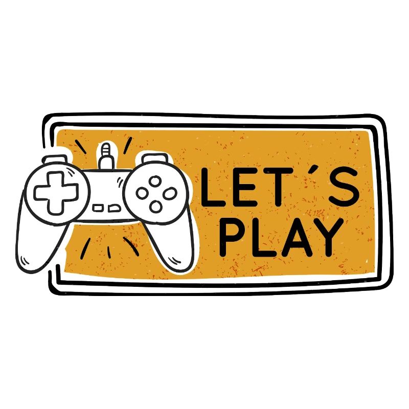 Let's Play Gaming Controller Graphic