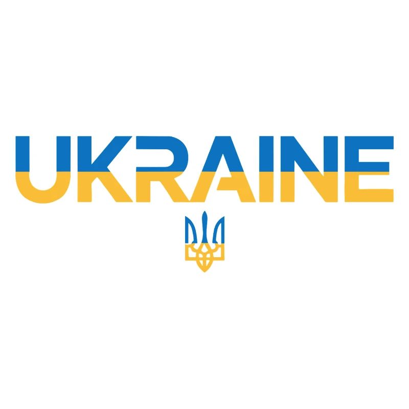 Drapeau de l’Ukraine Trident Emblem Art