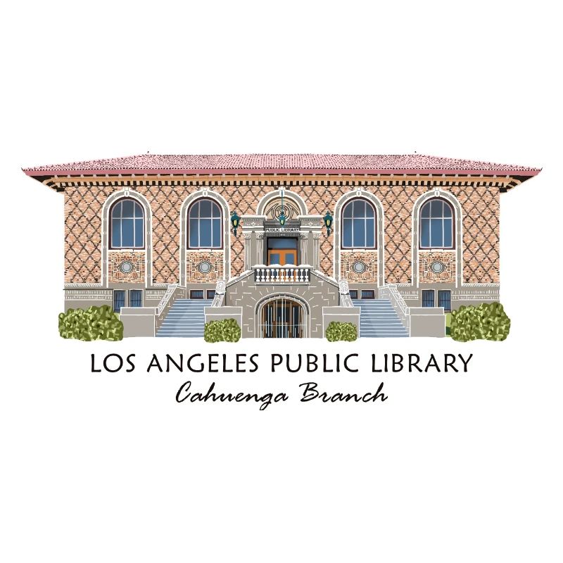 Los Angeles Public Library, hand-drawn