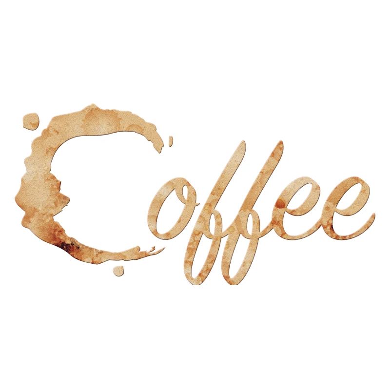 Coffee Stain Typography Coffee