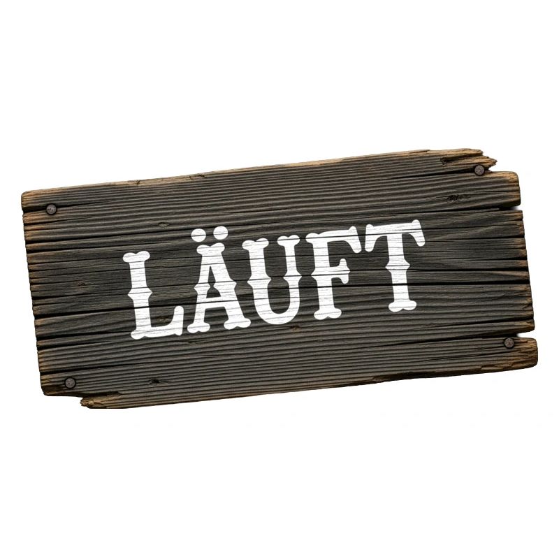 Läuft – minimalistisches Handwerker Statement