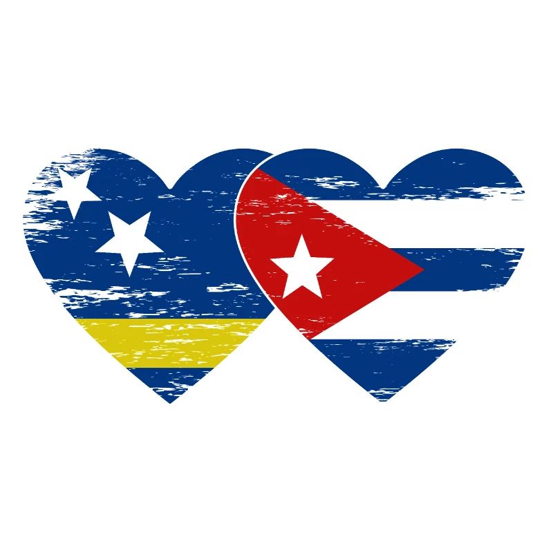 Cœur du drapeau de Curaçao Cuba utilisé