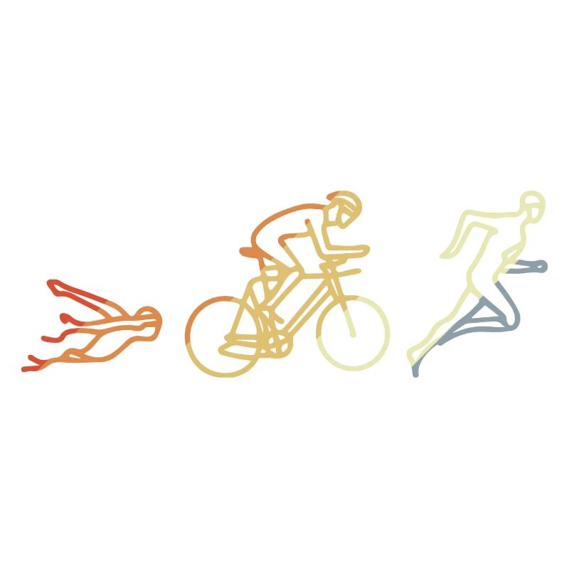 Triathlet Vintage Stil