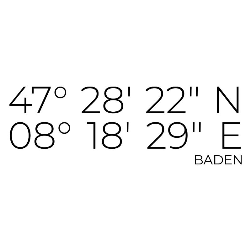 Coordinates Baden Aargau