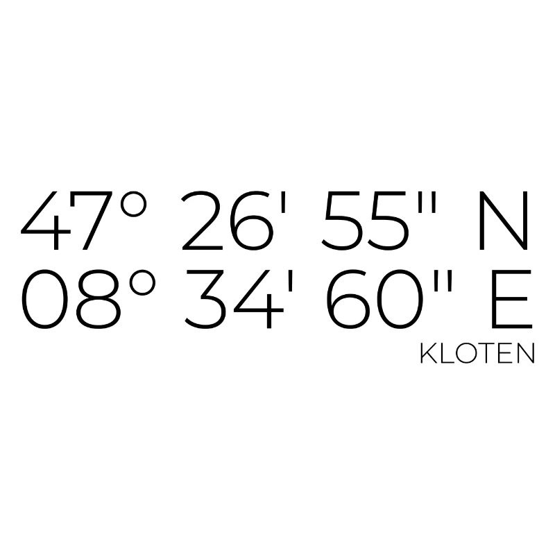 coordinates Kloten, Switzerland