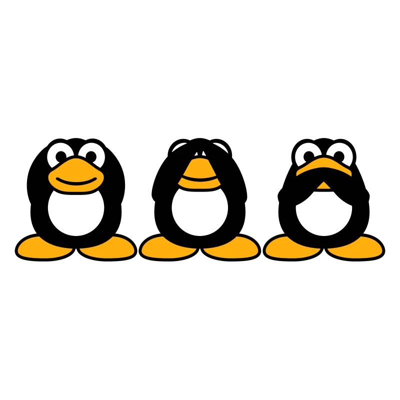Three wise penguins don't hear anything say team