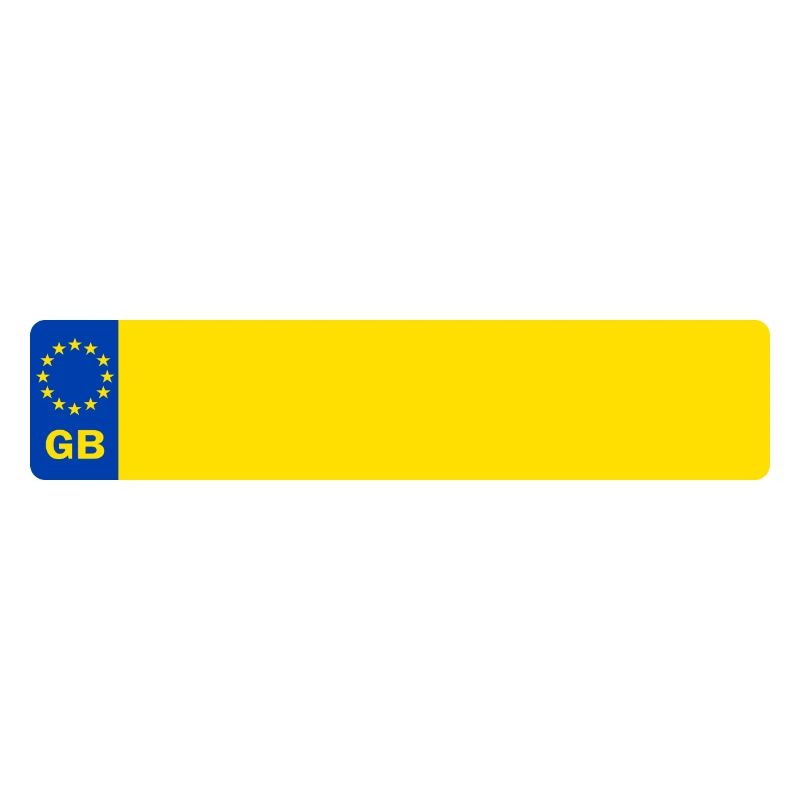 plaque d'immatriculation GB