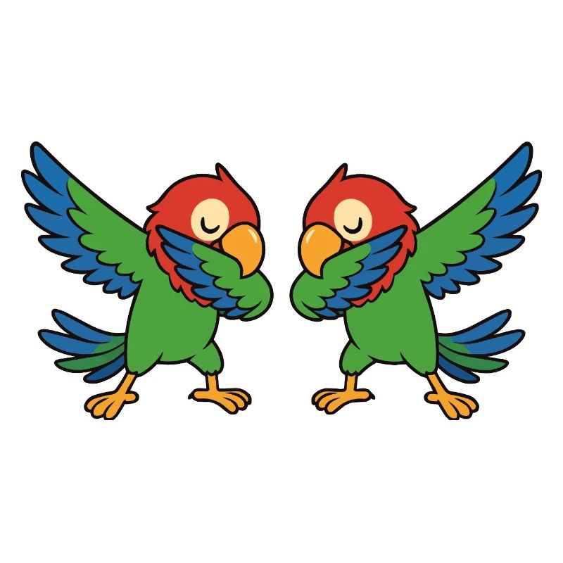 Parrot Dabbing Comic