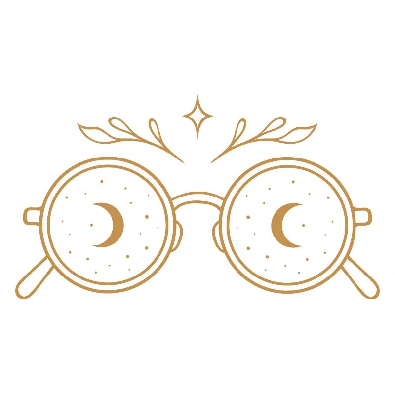 Witchy Glasses with Moons - Midsummer Magic