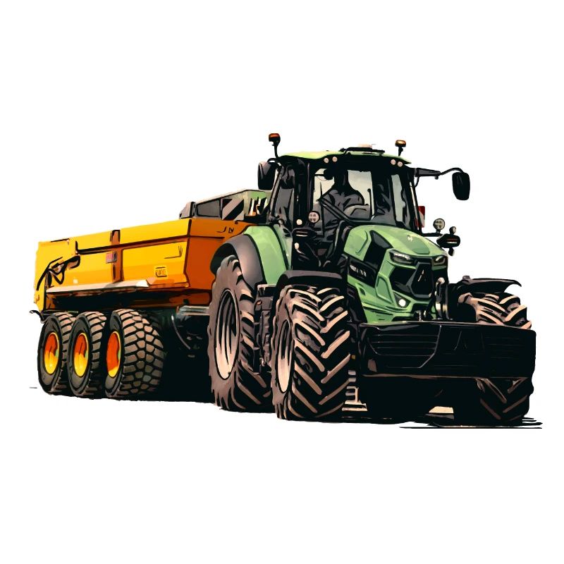 Tractor with trailer tipper