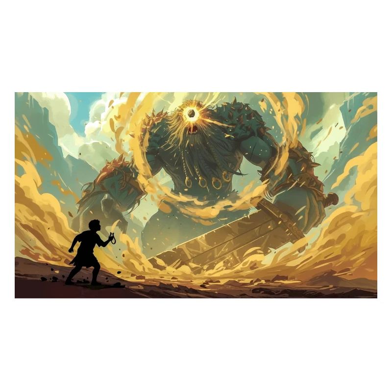 David vs Goliath: shepherd’s stone hits giant