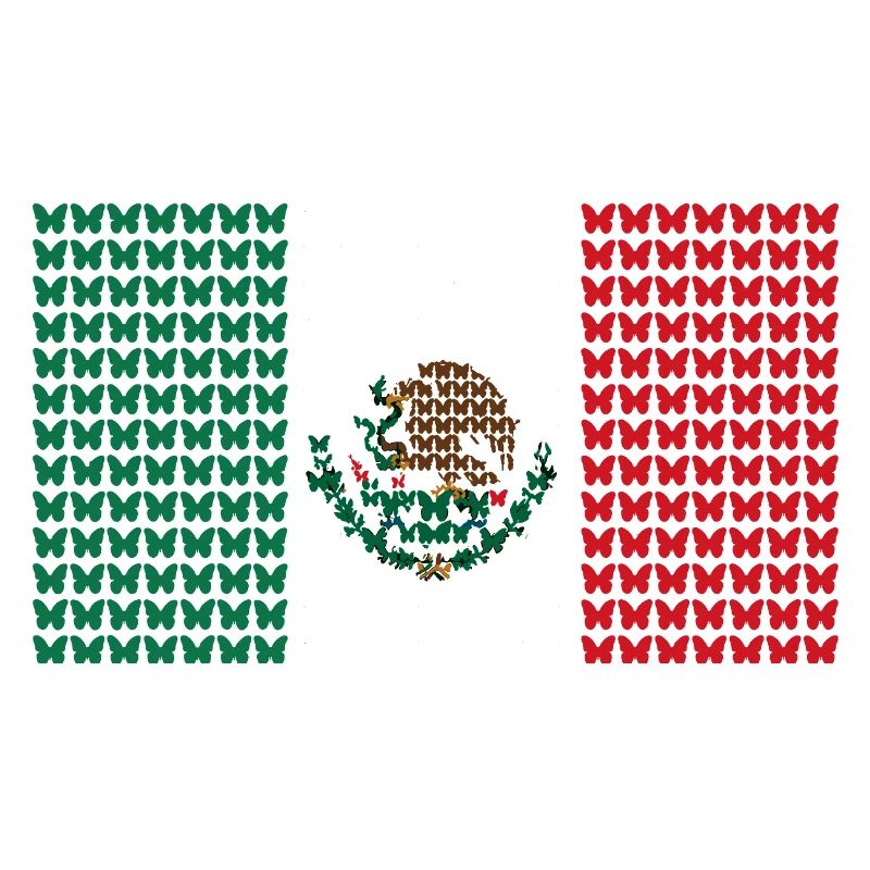 Mexico Raster Flag Pattern