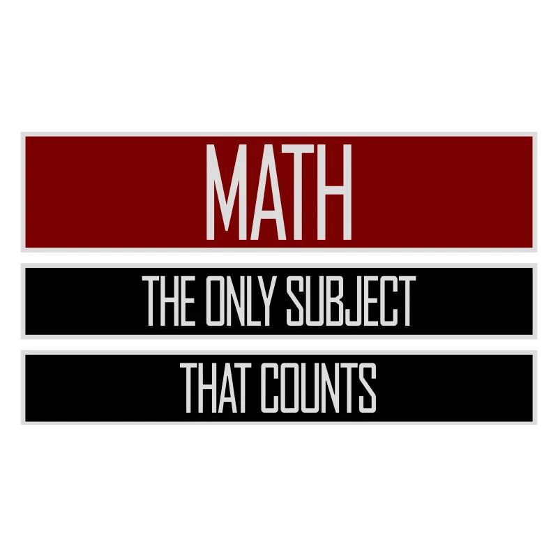 Math The Only Subject That Counts Nerd Mathe Logo