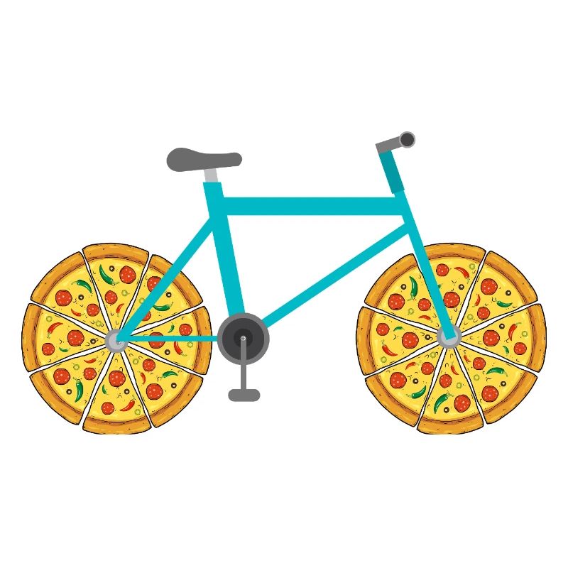 VTT avec roues à pizza