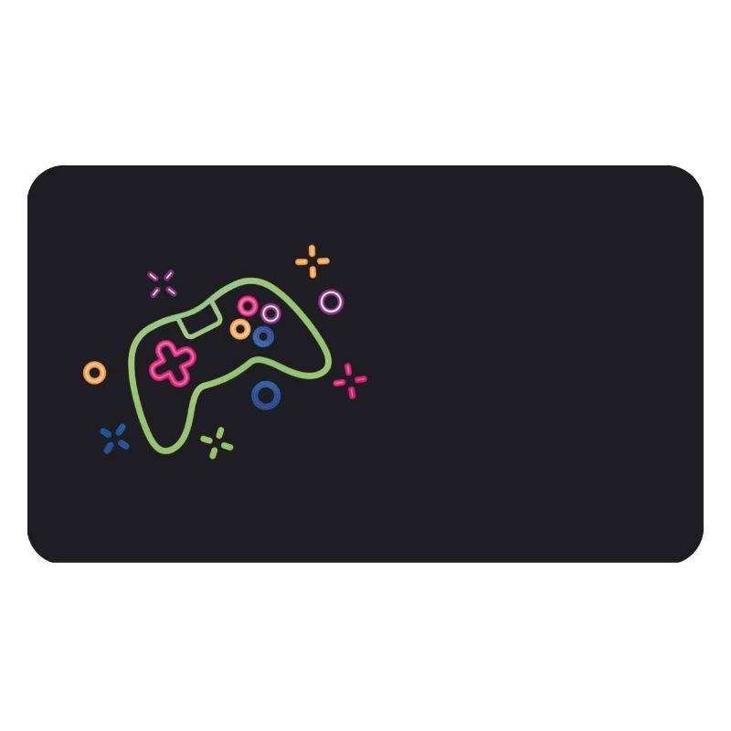 Colorful game controller on black background