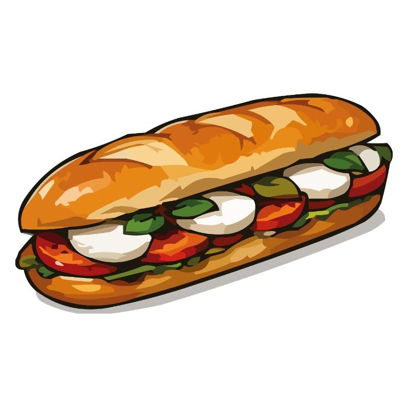 Frisch belegtes Sandwich Kunst
